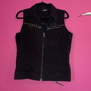 Harley Davidson Black Studded Vest